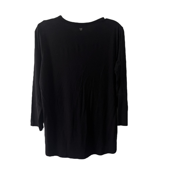 MaxMara Weekend Black Pullover Pleated Front Top Blouse Size Medium - Picture 6 of 6